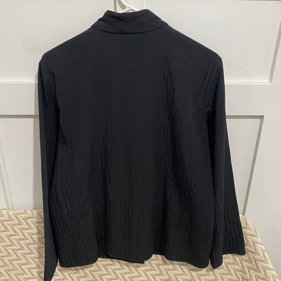 Eileen Fisher Italian Fabric Jacket Black Lined - Picture 8 of 8